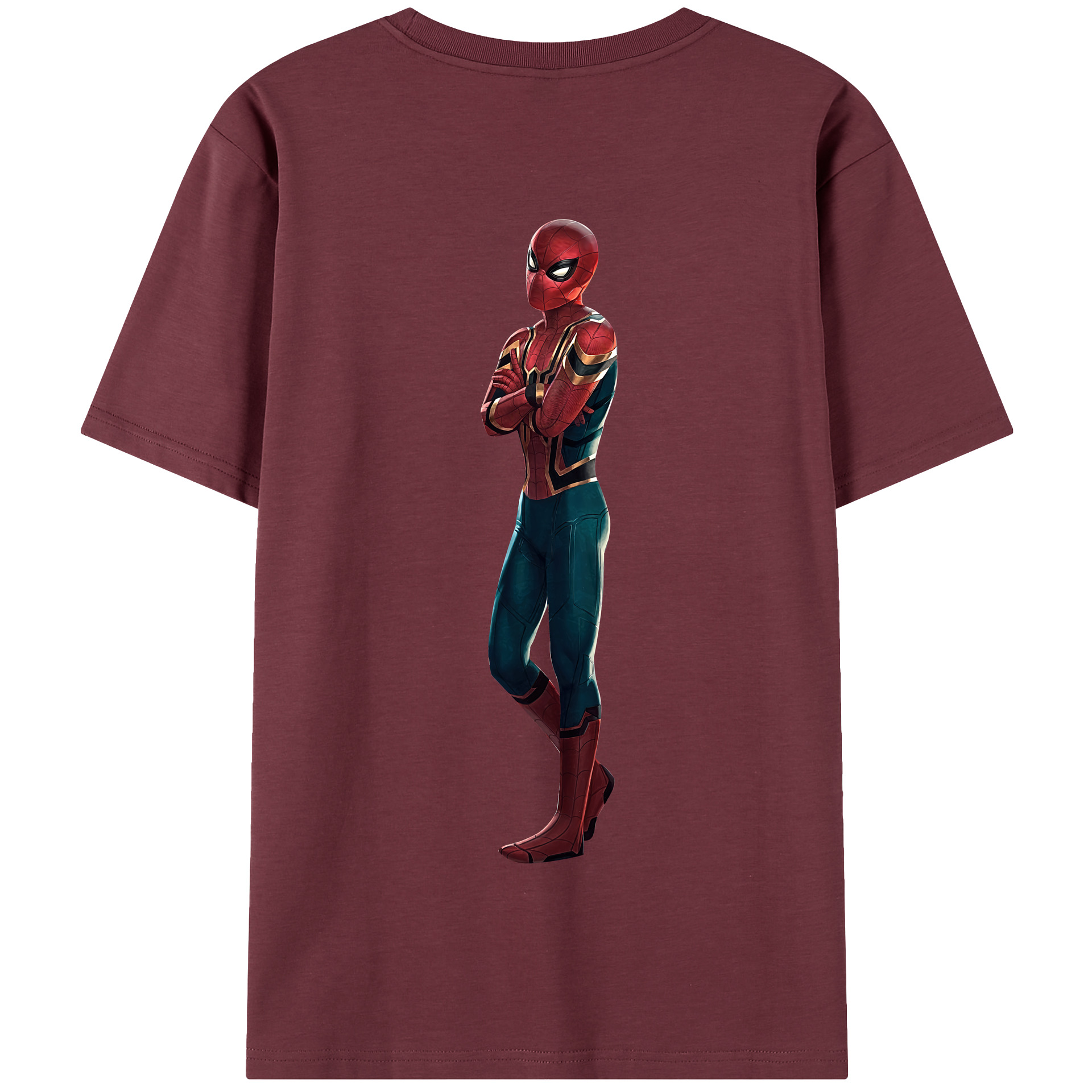 Spider Man スパイダーマン 綿100％半袖Tシャツ（背面プリント）